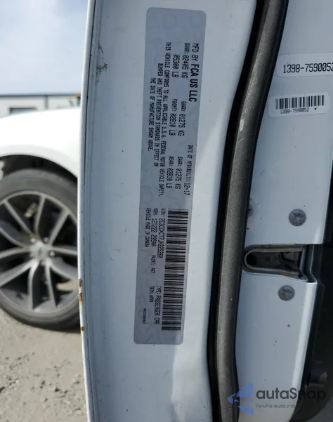 2018 Dodge Charger R/T из США, поврежденный, VIN 2C3CDXCT7JH225260